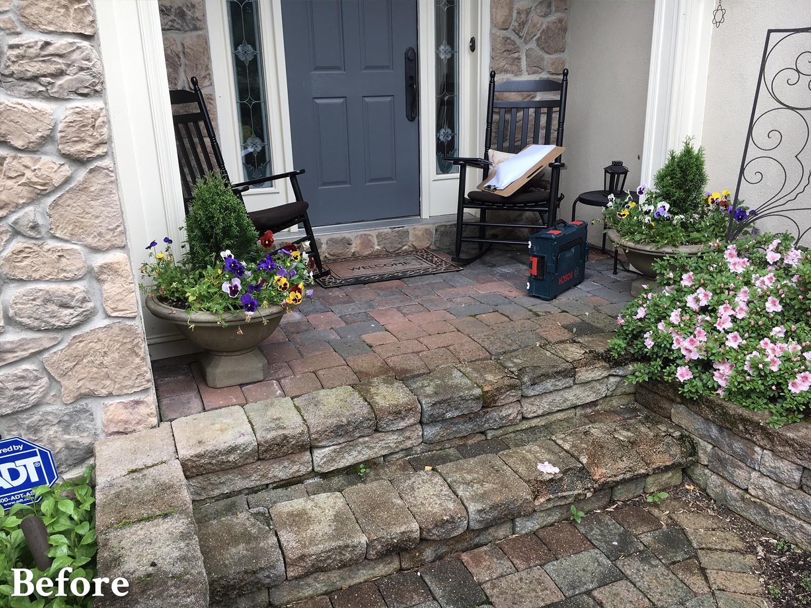 Stone Front Entry-BEFORE